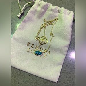 Kendra Scott Elisa Pendant Necklace in Blue Opal - Never worn